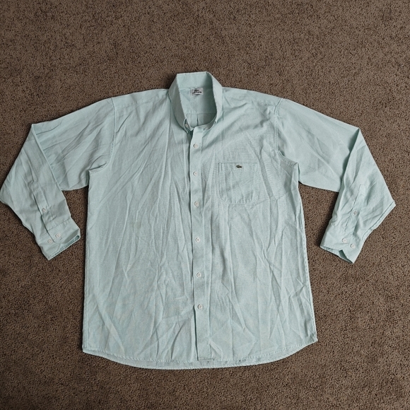 Lacoste Men's  long sleeves Cotton  Shirt | green | Sz: 44/XL - Picture 2 of 11